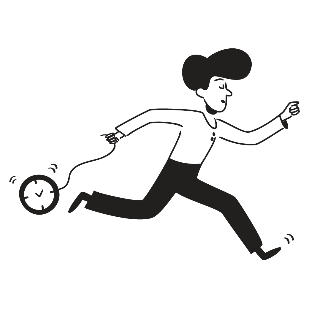 Ilustración de un hombre corriendo